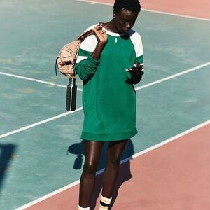 Free People Movement Green and White Heritage Oversized Sport Dress Size XS. NWT